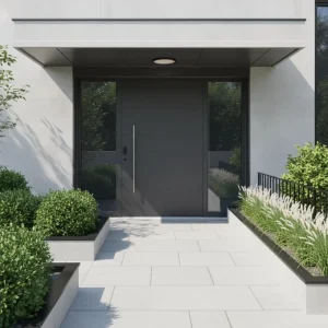 Solid Exterior Aluminum Alloy Automatic Sliding Swing Door with Thermal Insulation for Villa Entry