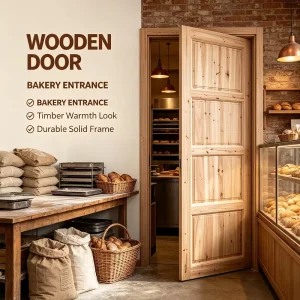 Solid Fir Solid Wood Interior Door Natural Timber for Housing Projects