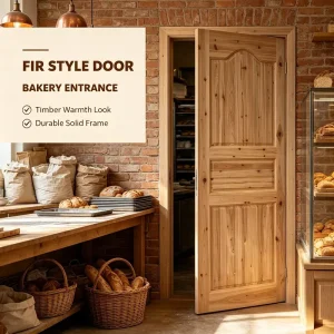 Solid Fir Solid Wood Room Door Eco-Friendly Timber Door