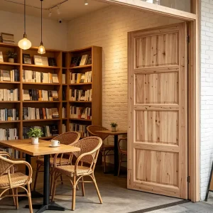 Solid Fir Timber Solid Wood Door Untreated for Indoor Space