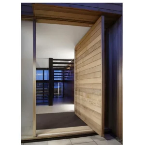 Solid Oak Wood Exterior Pivot Entry Door