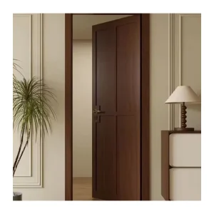 Solid Oak Wood Panel Interior Door for Homes