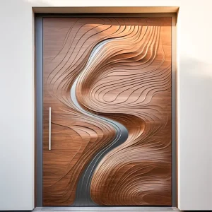 Solid Oak Wood Villa Main Door