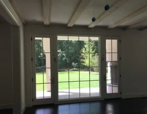 Solid Steel French Door with Extremely Narrow Frame Double Glass Swing Design for Home Front Entry