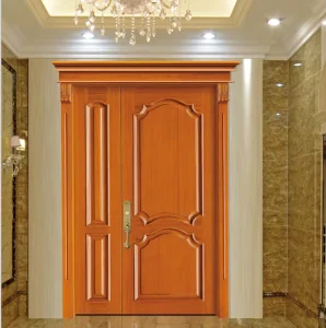 Solid Teak Wood Front Main Entry Door Unequal Double Door