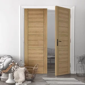 Solid Timber Double Leaf Exterior Entry Door with Anti-Theft Feature