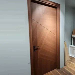 Solid Wood American-Style Entry Door Set Custom Designed Pivot Opening Factory Direct for Villas and Main Entrances