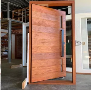 Solid Wood Anti-Theft Entrance Door with Modern Design for Apartment and Villa