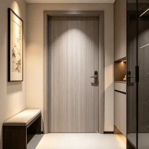 Solid Wood Bedroom Room Door Villa Interior Door Soundproof Simple Style