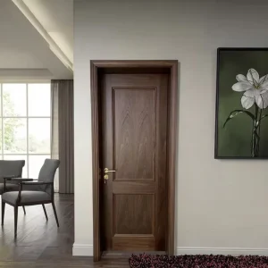 Solid Wood Chinese Style Minimalist Door, Sound Insulation, Customizable Size, for Luxury Residences and Commercial Use