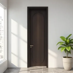 Solid Wood Composite Bedroom Door, Modern Chinese Style, Sound-Insulating, Finished