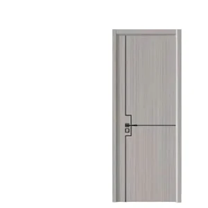 Solid Wood Composite Carbon Crystal Soundproof Bedroom Door, Custom Thick Postmodern Indoor Door