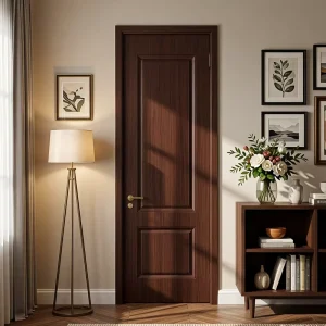 Solid Wood Composite Door, Modern Simple Design for Bedroom, Apartment, Villa Entrance, Hotel, and Kitchen Use, Sound Insulation, Side Opening