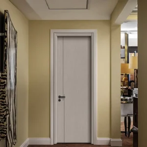 Solid Wood Composite Door Set for Exterior and Interior Paint-Free Bedroom Living Room Front Entry Baked Paint Door