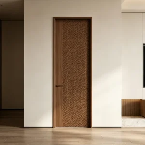 Solid Wood Composite Interior Door Antibacterial Silent Wooden Door Modern Design for Bedroom