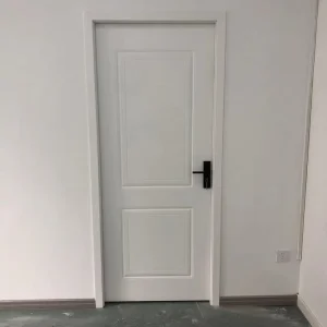 Solid Wood Composite Interior Door, Plain White, Soundproof, Carbon Crystal, Eco-Friendly, PVC Paint Finish for Hotels and Villas