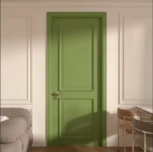 Solid Wood Composite Painted Interior Door Sound Insulated Wear Resistant Custom for Household and Hotel