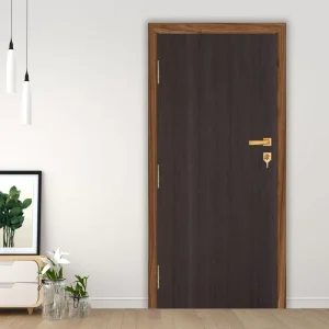 Solid Wood Composite Security WPC Side-Sliding Bedroom Interior Door, Waterproof and Fire-Rated