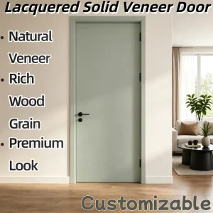 Solid Wood-Core Baking-Paint Interior Door Set with Low Formaldehyde and Sound Insulation for Apartments