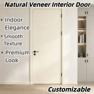Solid Wood Core Baking Paint Interior Door with Sound Insulation, Silent Door Set for Projects