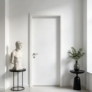 Solid Wood Doors Moisture Resistant Minimalist Sound Insulating Exterior Living Room Apartment