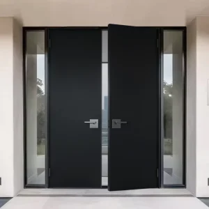 Solid Wood Double Door for Villa Entrances Extra-Large Exterior Front Entry Door