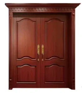 Solid Wood Double Entrance Door for Villa