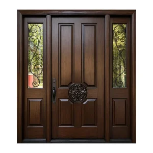 Solid Wood Entry Door with Glass