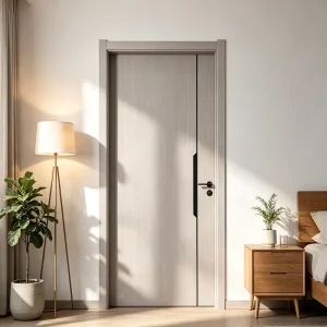 Solid Wood Exterior Bedroom Doors Custom Chess Card Room Projects Minimalist Design Sound Insulation Model 2231 Light