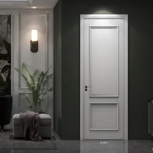 Solid Wood French Style Interior Doors for House Main Entrance, Residential Solid Core Wooden Doors