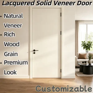 Solid Wood Full-Filled Baking-Paint Swing Door Sound-Insulating for Housing Development