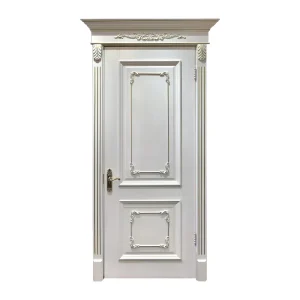 Solid Wood Interior Door, Modern White Design, Hotel, Apartment, Villa and House