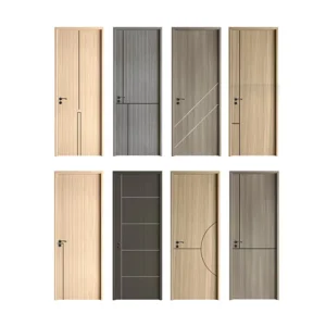 Solid Wood Interior Door with Eco-Friendly Finish, Custom Size