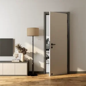 Solid Wood Interior Door with Floor Hinge for Heavy Doors, Modern, Custom Size