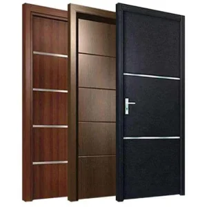 Solid Wood Interior Door with Noise Reduction and Natural Grain Finish for Home, Bedroom, or Office