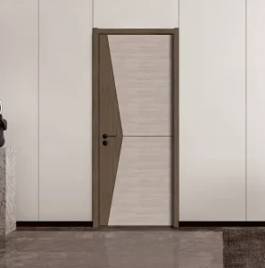 Solid Wood Interior Door with Soft-Close Hinges, Modern Hollow Design, Moisture Proof, Ready to Install