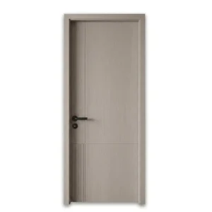 Solid Wood Interior Doors Paint-Free Postmodern Style for Bedroom Sound Insulation Scratch Resistant