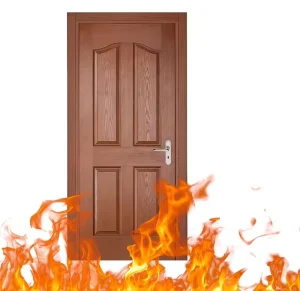 Solid Wood Interior Fire Doors for Bedroom, Living Room, Hotel Use, Manual Opening