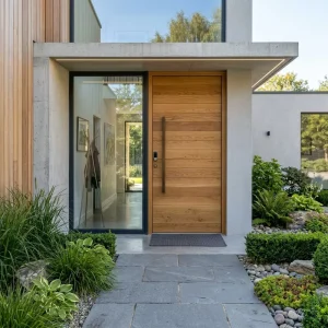 Solid Wood Main Entry Door for Villa or Mansion