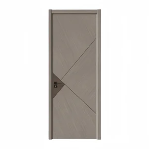 Solid Wood Minimalist Sound-Insulating Bedroom Interior Door with Glossy Finish