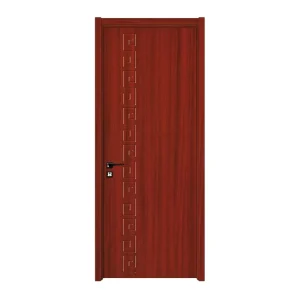 Solid Wood Modern Sliding Interior Door with Finished Surface and Handles