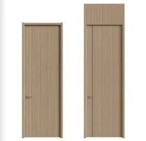 Solid Wood Multi-Ply Plywood Interior Door with Durable Finished Surface, Manual Opening, for Bedroom, Courtyard, or Living Room