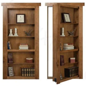 Solid Wood Murphy Door with Hidden Wine Cabinet, Traditional Style, for Home, Apartment, or Office