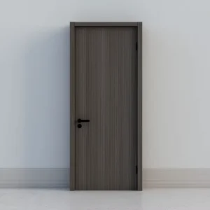 Solid Wood PVC-Finish Panel Bedroom Swing Interior Doors, Moisture-Resistant for Hotels, Villas, and Apartments