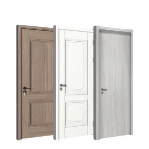 Solid Wood PVC WPC MDF Panel Interior Door for Bedroom and Bathroom