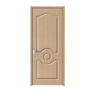 Solid Wood PVC WPC Waterproof Soundproof Interior Door for Bathroom Bedroom with MDF Construction