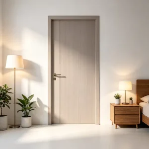 Solid Wood Panel Door with Waterproof Coating, Sound Insulation, and Fireproofing