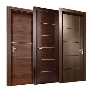 Solid Wood Polymer Composite Interior Door Modern Design for Bedroom Living Room