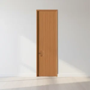 Solid Wood Silent Interior Door with Environmentally Friendly Paint for Bedroom, Hotel, and Villa