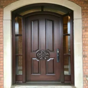 Solid Wood Single Entry Door with Sound-Insulated and Heat-Preserved Features